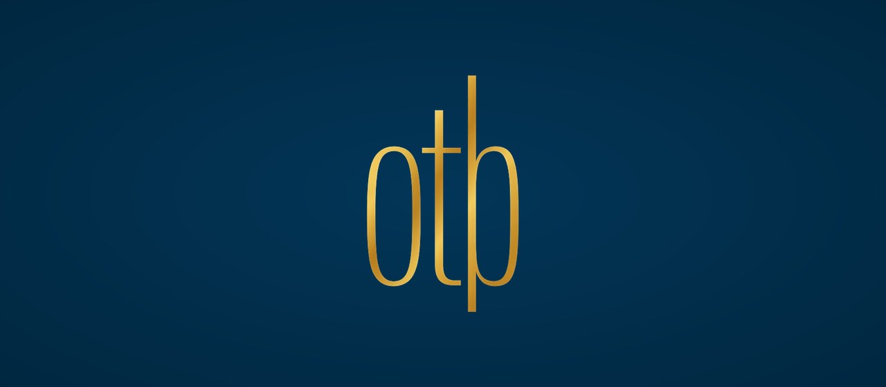 OTB Funded logo in gold on navy